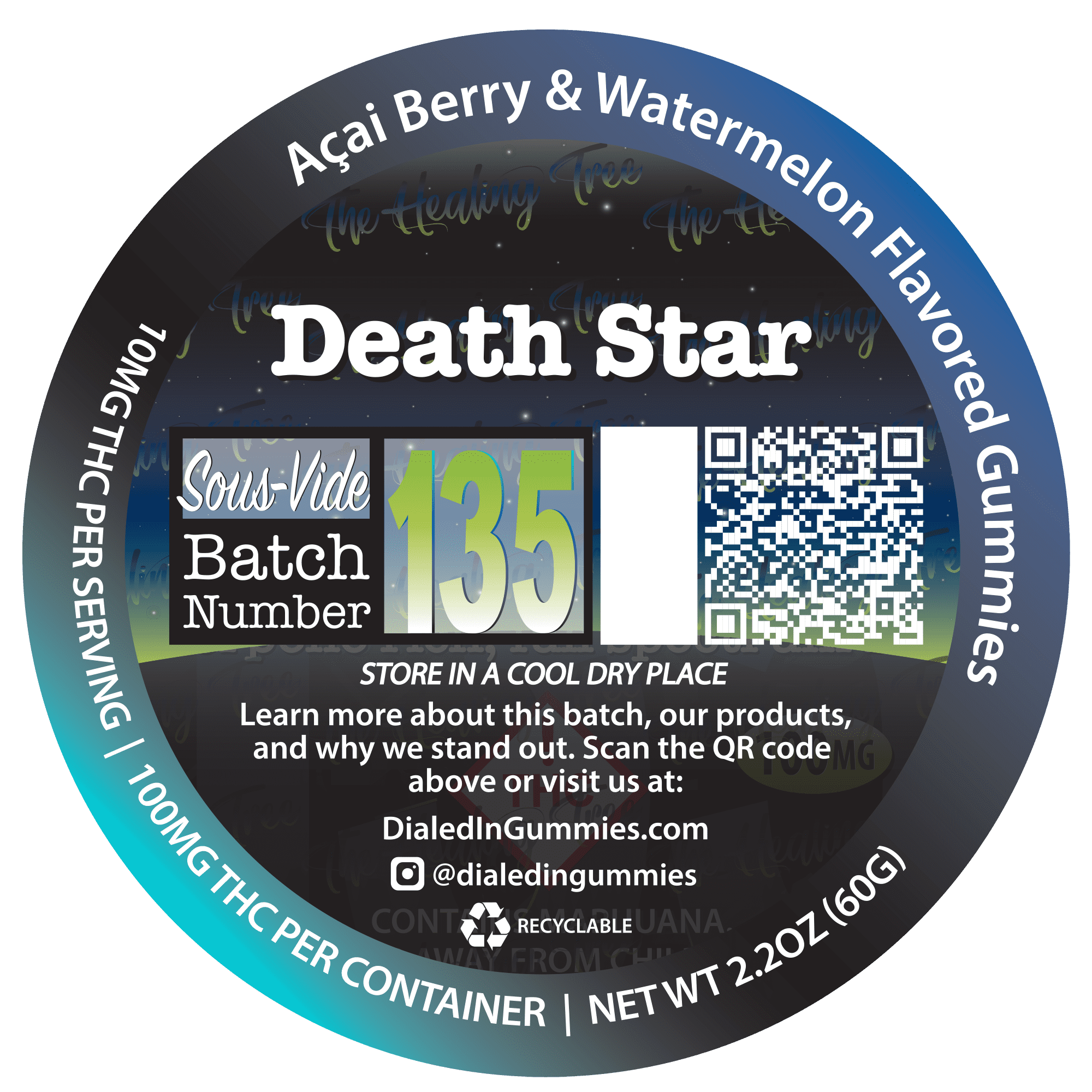 Rec Batch No135 Healing Tree Death Star Dialed In Gummies
